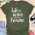 Life is better with a frenchie - V9 - Peek A Boo T-Shirt